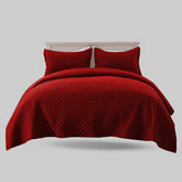 3 PCS Bedspread Set  Red